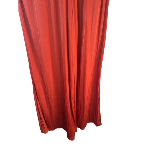 2/$30 ZARA Small Wide-Leg Terra-cotta Crinkled Elastic Flowy Gauchos Pants - Picture 12 of 13